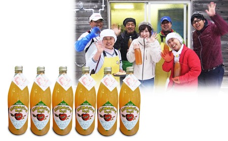 田子の無添加りんごジュース1L×6本 向井邦雄さん生産直送