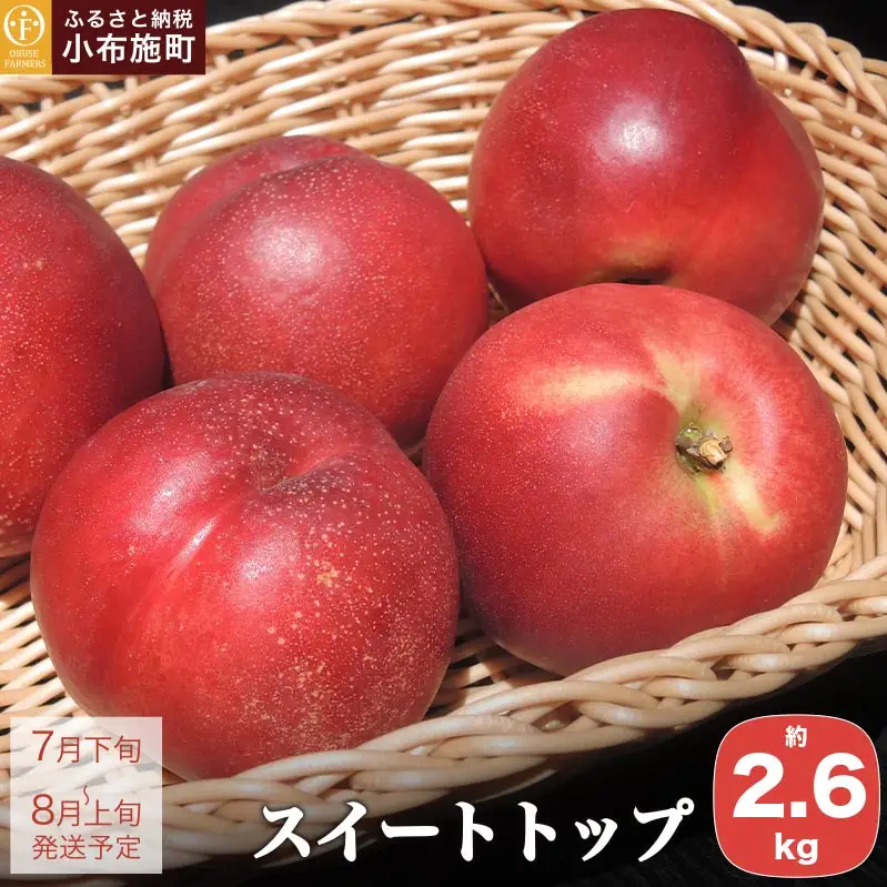 スイートトップ 約2.6kg ［おぶせファーマーズ］ ネクタリン 果物 フルーツ 桃 もも 冷蔵便 クール便  長野県産 信州産  令和8年産 【2026年7月下旬～8月上旬発送】［F-53］