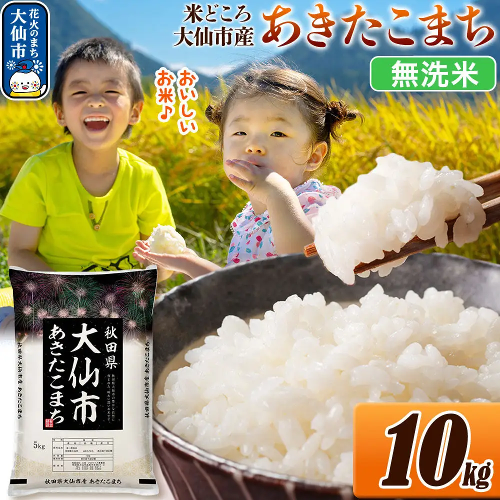 米 あきたこまち【無洗米】米どころ秋田県大仙市産 令和7年産 精米 10kg（5kg×2袋）