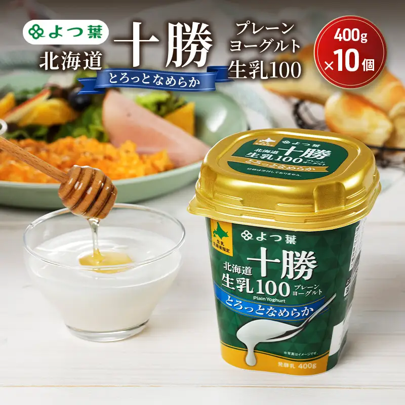 よつ葉ヨーグルト とろっとなめらか 4kg（400g×10個）ヨーグルト