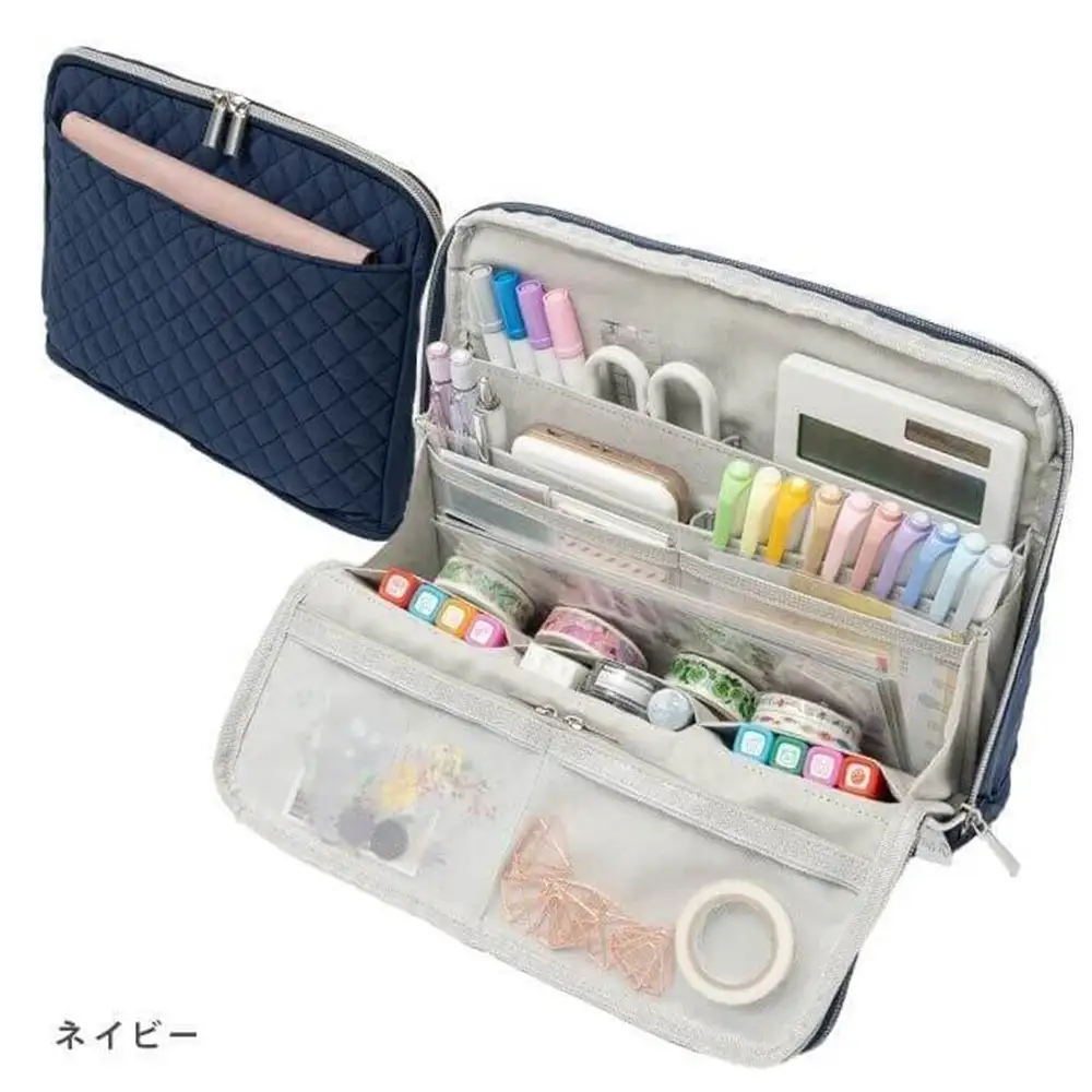 Y-Style 手帳が入るペンケース Lサイズ【ネイビー】
