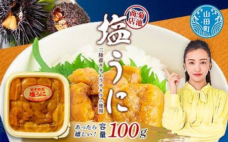 【極上】無添加 塩うに 100g×1パック 菊池商店 岩手県 三陸 うに ウニ 三陸山田 山田町 三陸産 海産品 無添加 雲丹 海栗 YD-915