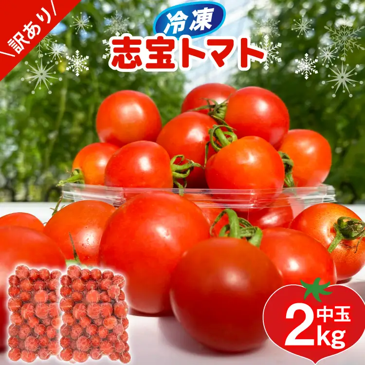 訳あり 野菜 トマト 冷凍志宝トマト（シンディスイート）中玉 2kg