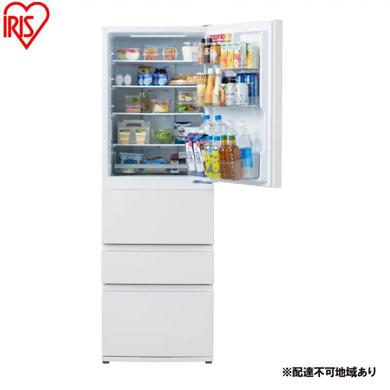 冷蔵庫 冷凍冷蔵庫 371L IRSN-37A-W ホワイト