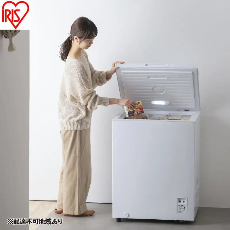 冷凍庫 上開き冷凍庫 142L ICSD-14B-W ホワイト