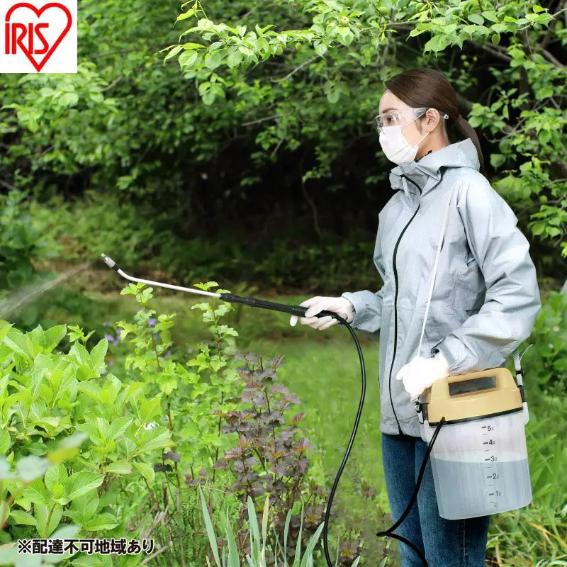電池式噴霧器 ツインノズルIR-4W アイリスオーヤマ 電池式噴霧器 5L