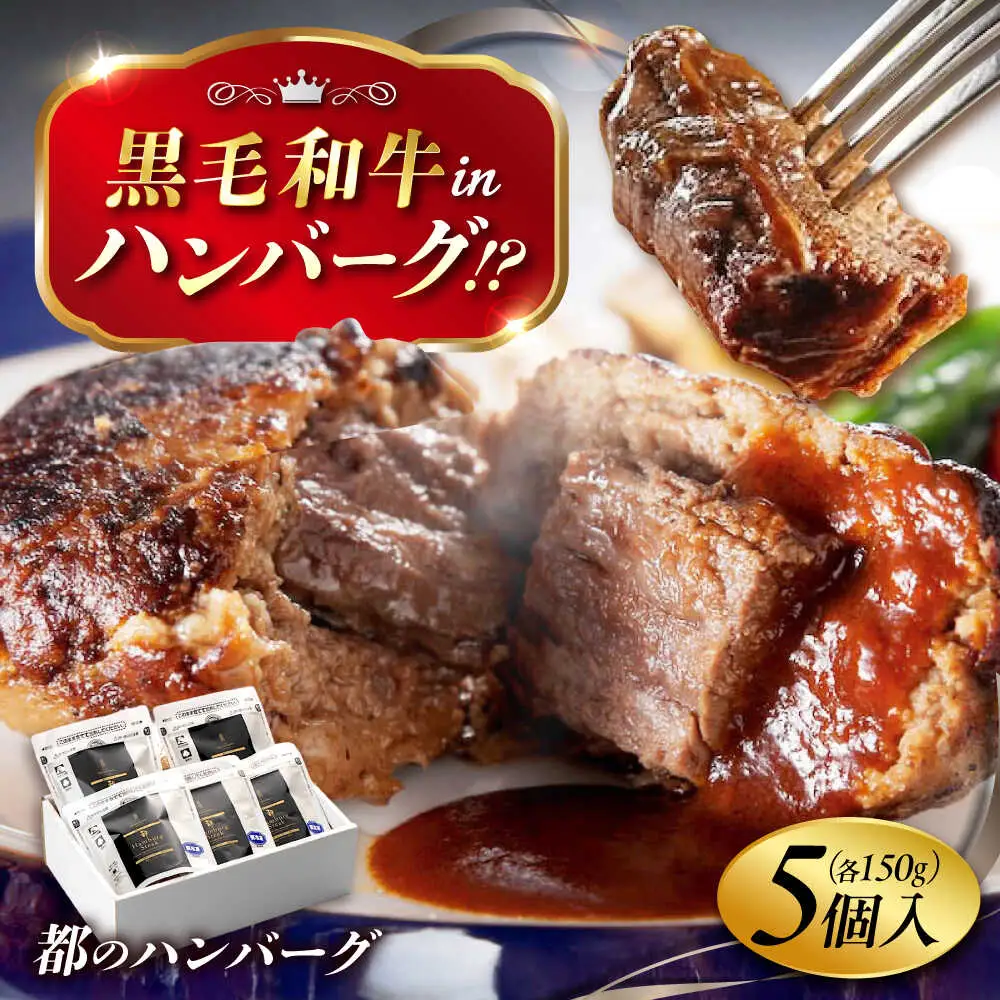 ハンバーグ 都のハンバーグ 5個セット 広島県福山市/株式会社　都 ギフト レンジ 冷凍 湯煎 食品[BABX001]