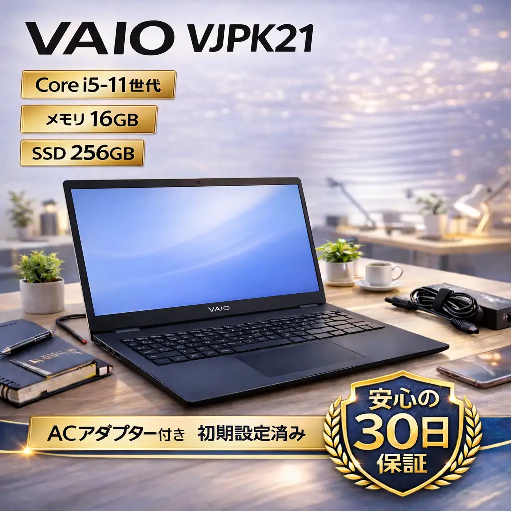 【VAIO VJPK21】第11世代Core i5 / メモリ16GB / 256GB / フルHD ～初期設定済み～　260-03