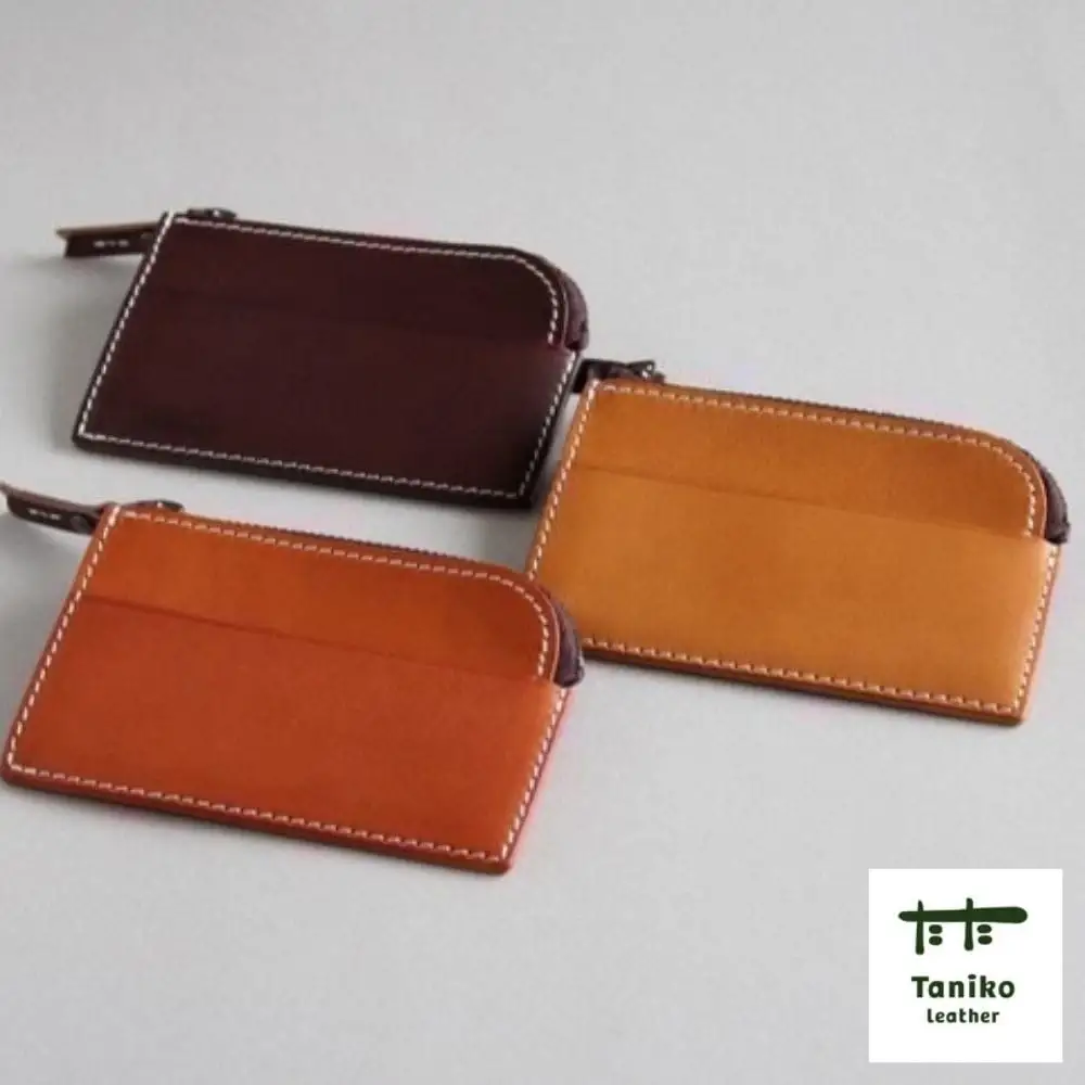 tanikoオリジナル 小銭入れ（紺）《厚真町》【Taniko leather】[AXAP024]