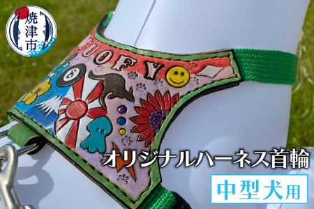 中型犬ハーネス首輪 (b111-001)