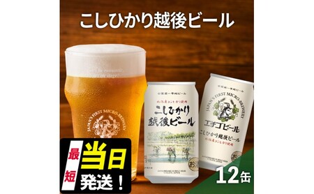 【最短3日発送】 数量限定 今だけ！ 訳アリ越後ビール350ml缶×12本 ビール お酒 酒 最短当日発送