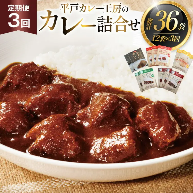 カレー セット カレー 5種 計12袋 セット 3回 定期便