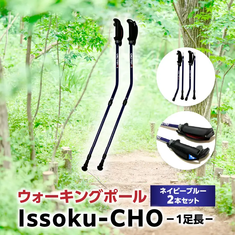 ウォーキング Issoku-CHO（1足長） ネイビーブルー 2本セット R17015