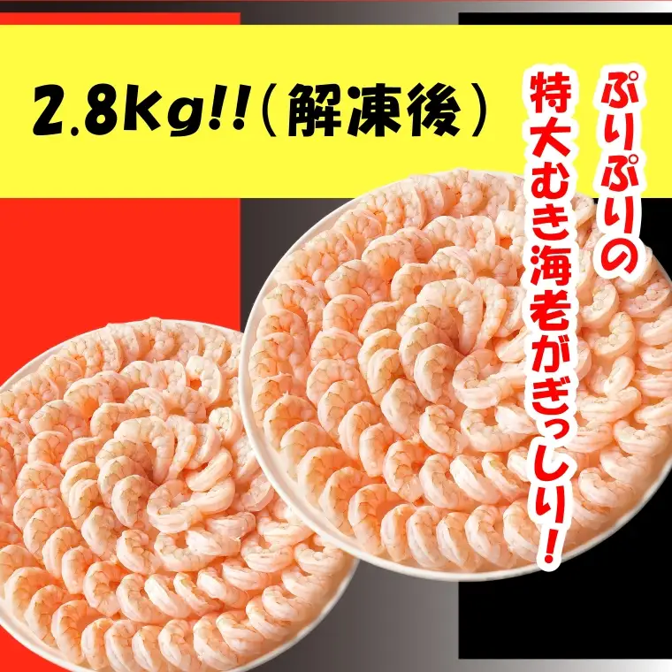 特大ムキエビ 2.8kg_【G0648】