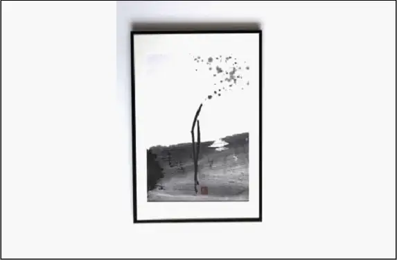 福岡市ゆかりの墨象作品《志》原画（A3額装）／「静かなる強さの系譜」黒田官兵衛シリーズより