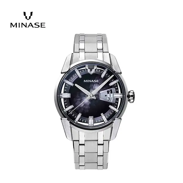 MINASE時計 DIVIDO ブレスレットタイプ（VM14-M01GBK-SSB） MINASE 日本製 時計 腕時計 メンズ 高額 人気 ランキング【協和精工株式会社】[F11938]