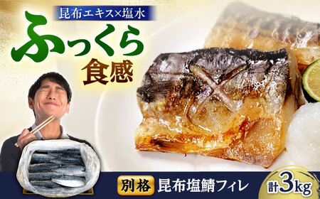 別格昆布塩さばフィレ 3kg 鯖 [BAGB001] 鯖