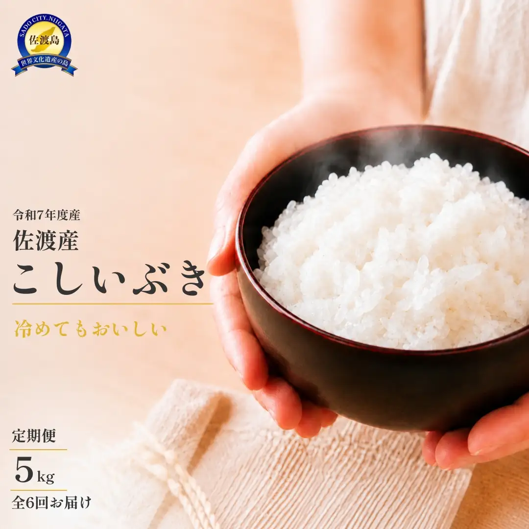 【定期便 6回】こしいぶき 精米 5kg | 新潟県 佐渡市こしいぶき