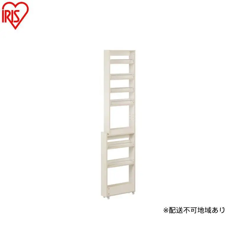 キッチン隙間収納ラック KSRーH120 ホワイト 隙間収納 すきま収納 ラック 12cm キッチンラック スリム キャスター付き ストッカー 収納 おしゃれ パントリー 棚 薄型 冷蔵庫横 洗面所 キッチン収納 アイリスオーヤマ ハイタイプ