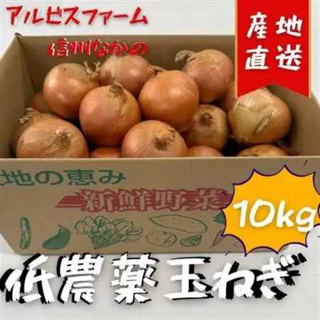 低農薬で作られた甘い玉ねぎ　10kg【1626400】