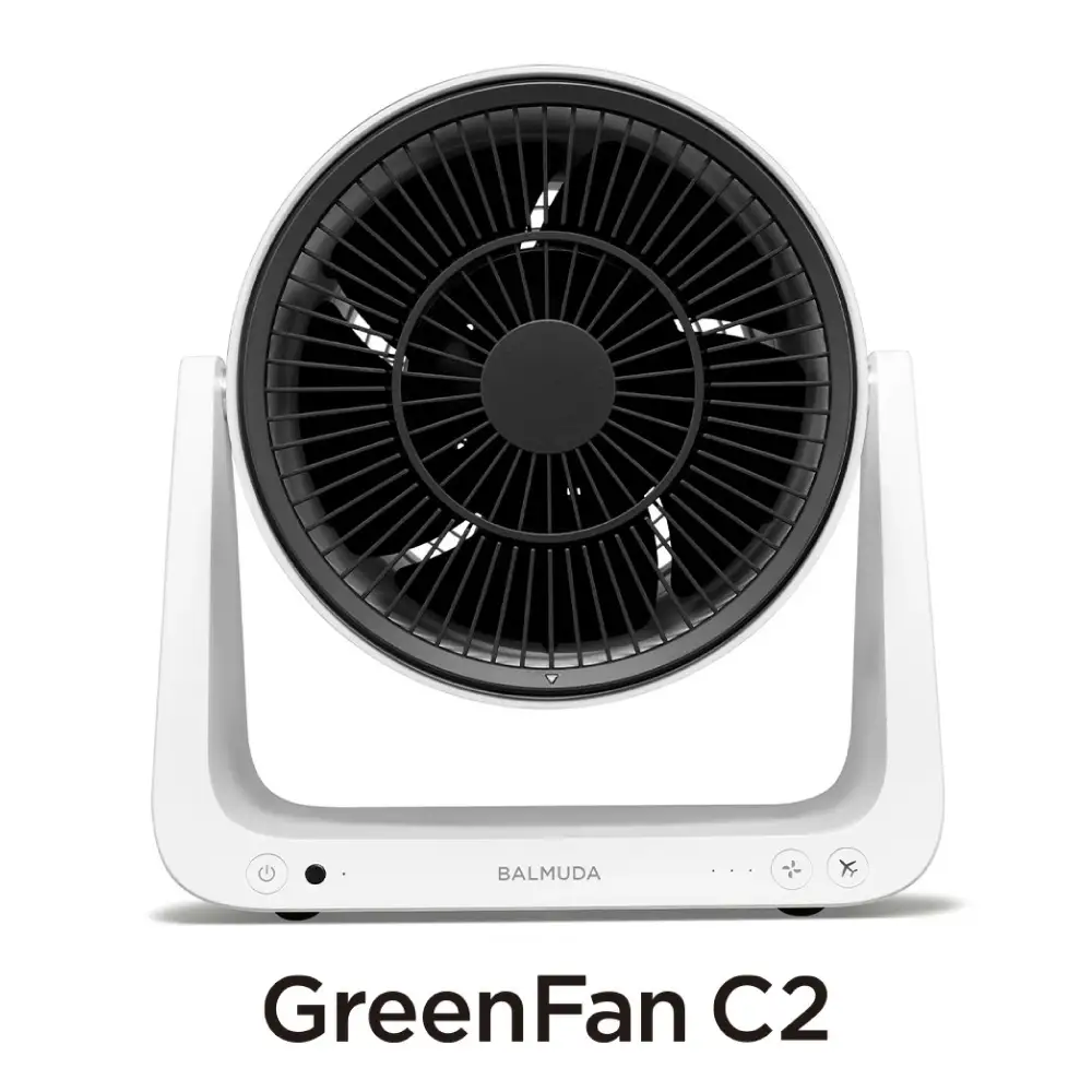 バルミューダ GreenFan C2ホワイト A02A-WK／JP ｜ BALMUDA サーキュレーター コンパクト 空気循環 送風 脱臭 高性能 持ち運び 衣類乾燥 リモコン 家電 おしゃれ リビング コードレス 武蔵野市 