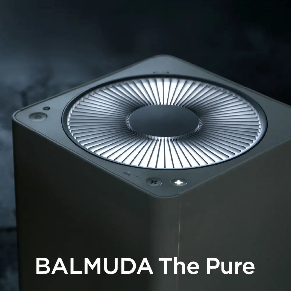 バルミューダ BALMUDA The Pure ダークグレーA01A-GR／JP ｜ BALMUDA バルミューダ ザ・ピュア 空気清浄機 空気清浄 消臭 大風量 コンパクト 家電 おしゃれ リビング