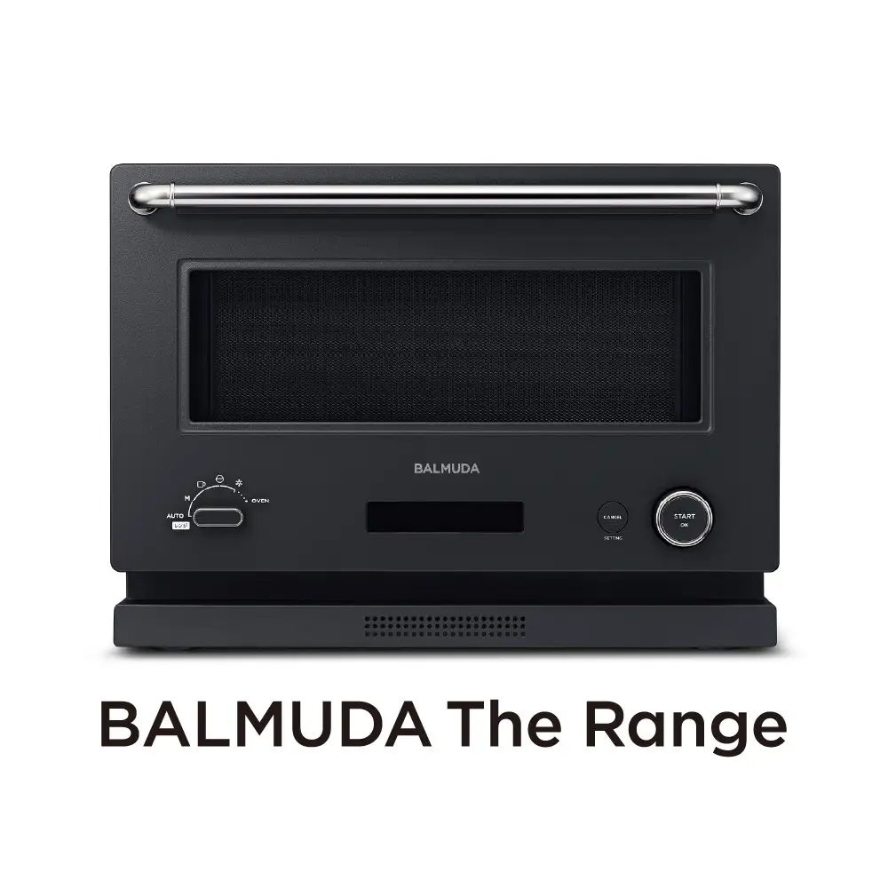 バルミューダ BALMUDA The Rangeブラック K09A-BK／JP ｜ BALMUDA バルミューダ ザ・レンジ オーブンレンジ オーブン 家電 おしゃれ リビング キッチン モダンクラシック