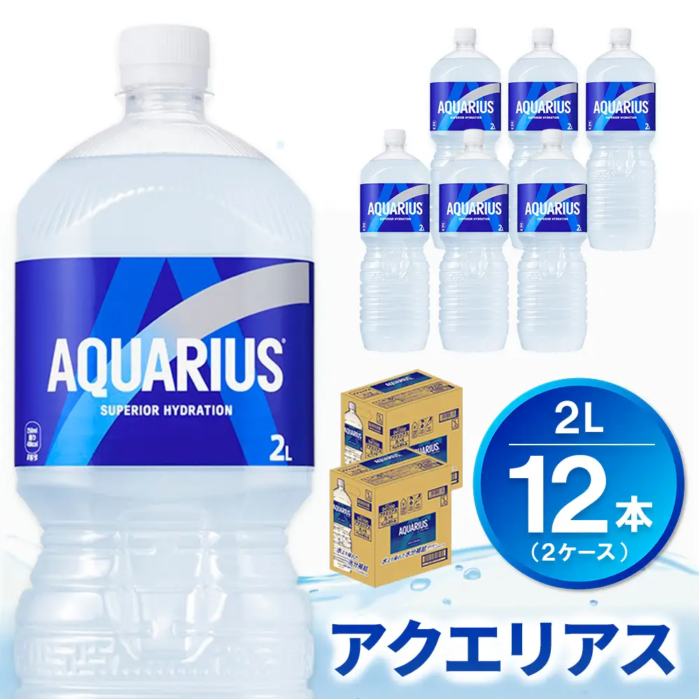 アクエリアス PET 2L (2ケース) 計12本 K090236