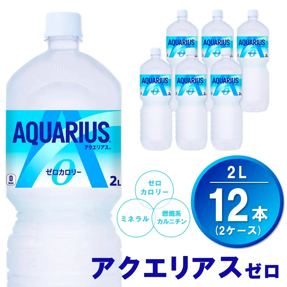アクエリアス ゼロ PET 2L (2ケース) 計12本 K090238