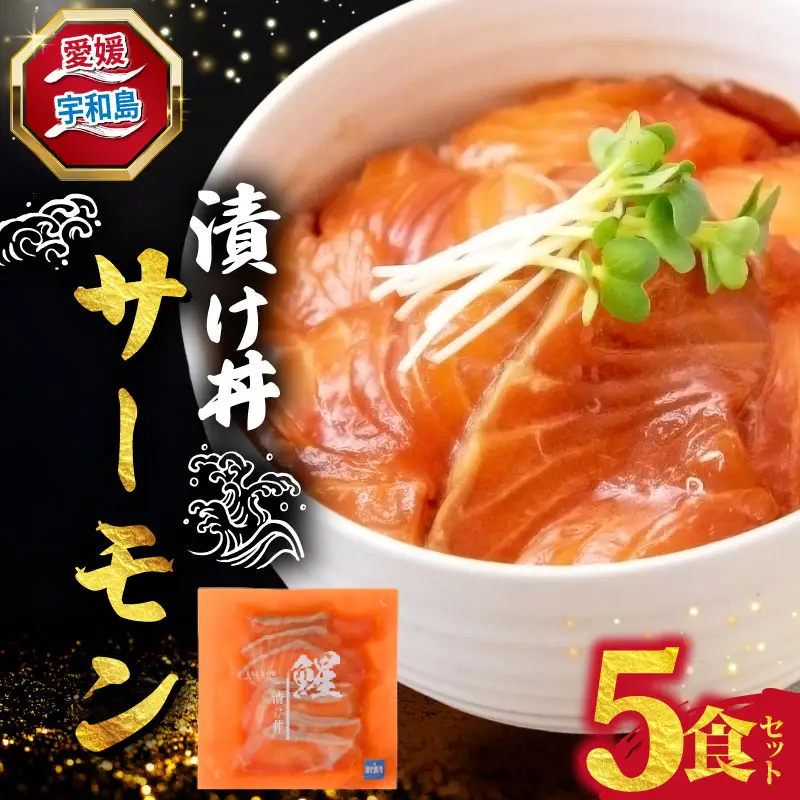 漬け丼 (サーモン) 5食セット 南予ビージョイ サーモン D010-150024