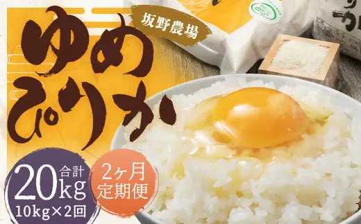 【2ヶ月定期便】らんこし米 ゆめぴりか 10kg(5kg×2袋) 