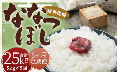 【5ヶ月定期便】らんこし米 ななつぼし 5kg【2024年9月下旬発送開始予定】