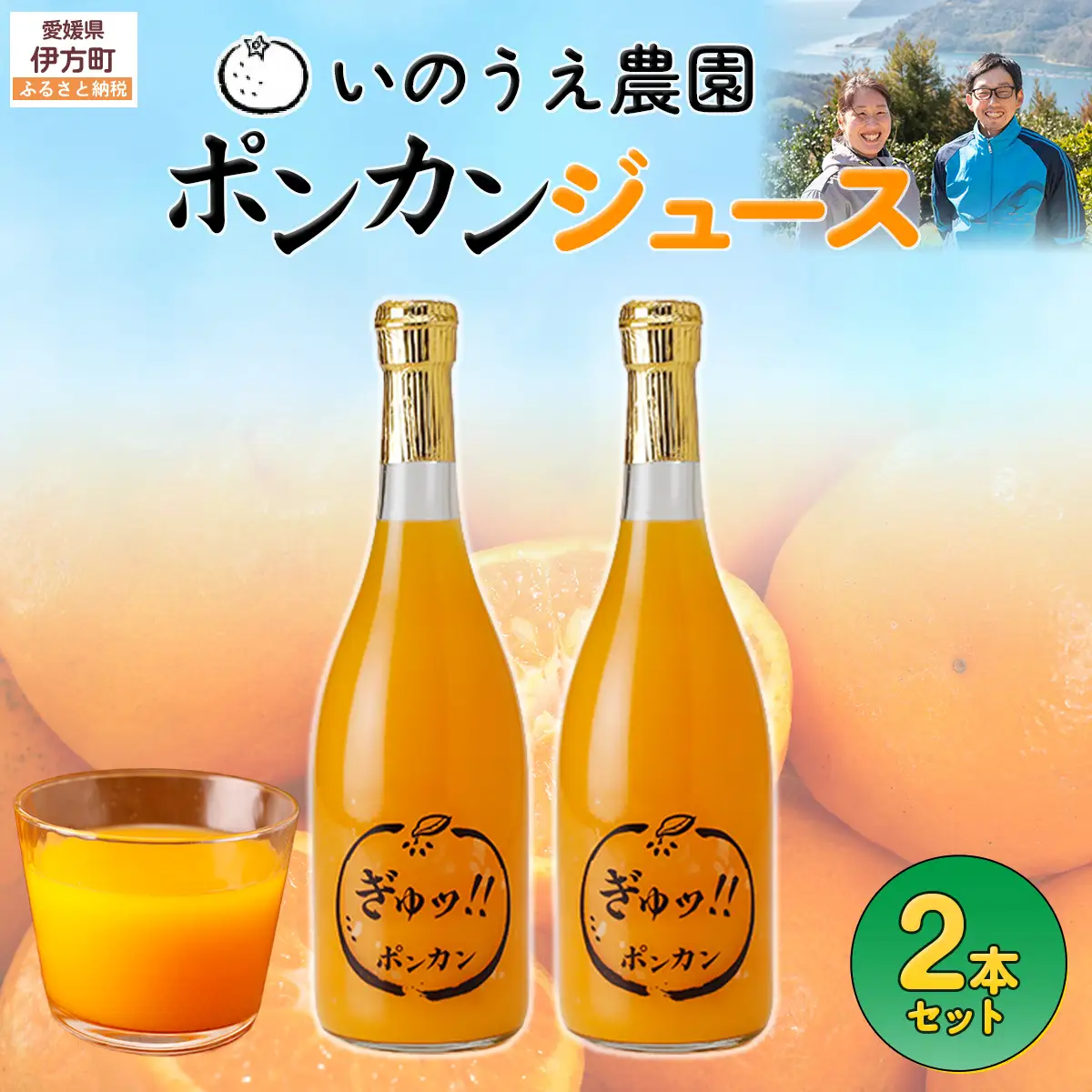 いのうえ農園 ポンカンジュース2本セット ※離島への配送不可 IKTAI013