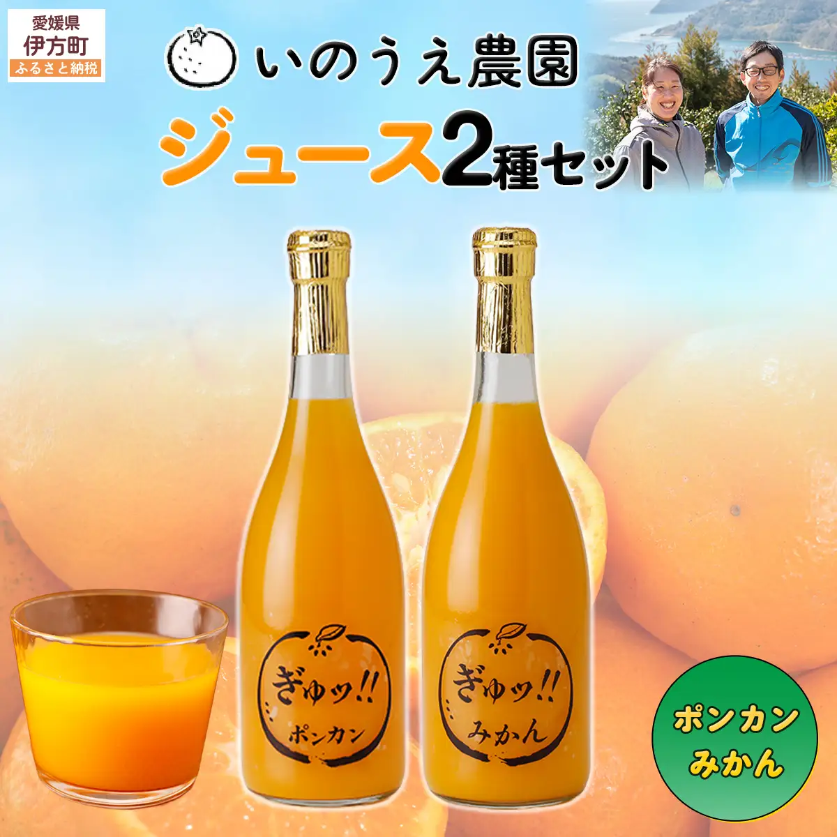 いのうえ農園 ジュース2種セット（ポンカン/みかん）※離島への配送不可 IKTAI017