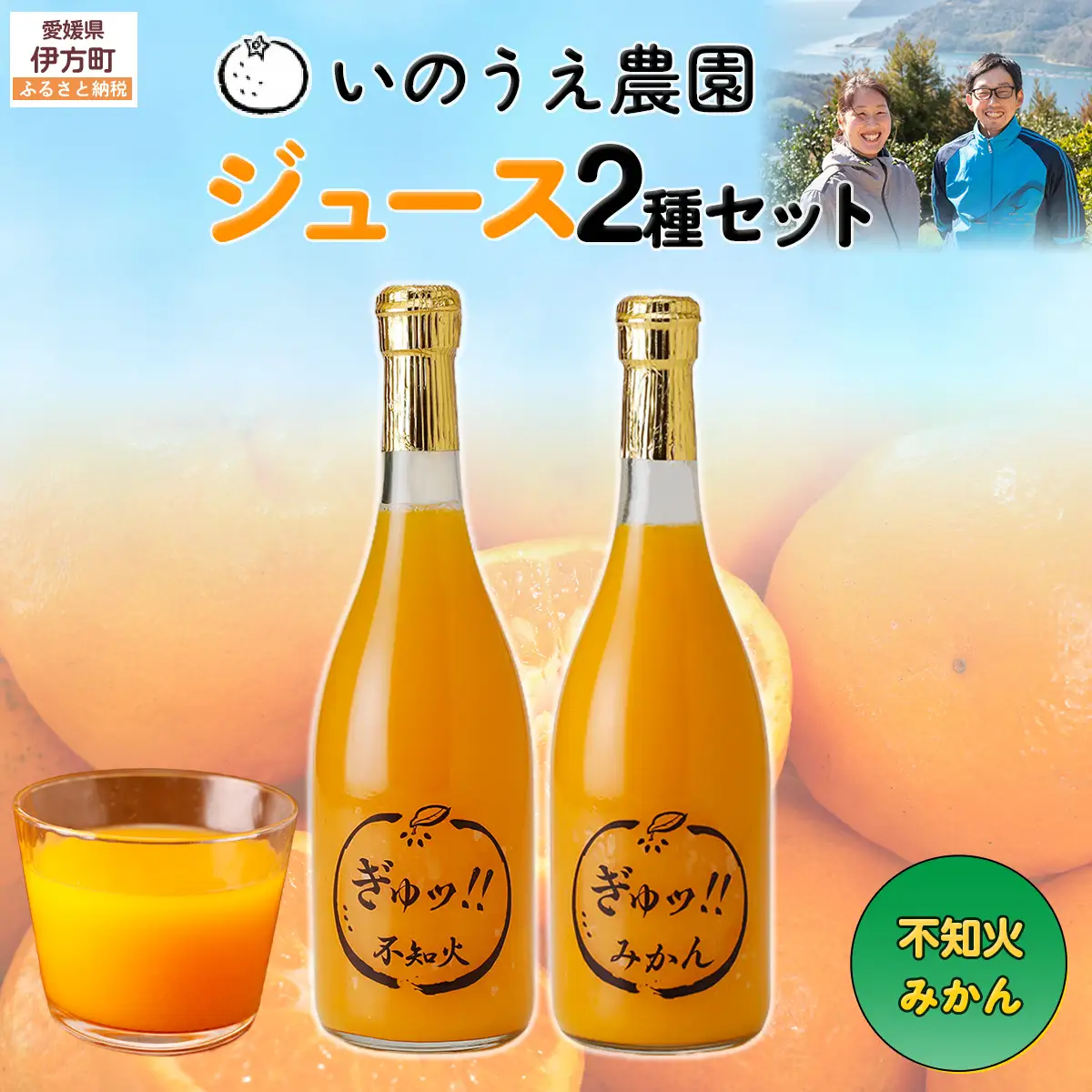 いのうえ農園 ジュース2種セット（不知火/みかん）※離島への配送不可 IKTAI018