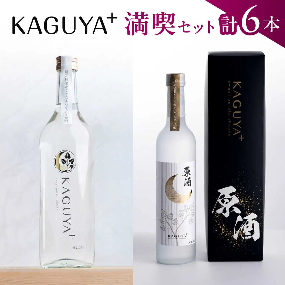 本格芋焼酎 KAGUYA＋ 満喫セット 計6本（25度720ml箱なし/原酒35度500ml箱入り 各3本） 芋焼酎[AYDE006]