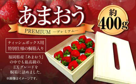 ティッシュボックス用 特別仕様の桐箱入り プレミアム あまおう 約400g×1パック あまおう いちご イチゴ 苺 果物 くだもの フルーツギフト お祝い 贈答用【2027年2月上旬～4月上旬発送予定】