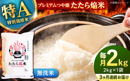 【3ヶ月定期便】無洗米 プレミアムつや姫 令和7年産 2kg [AIDB143] 無洗