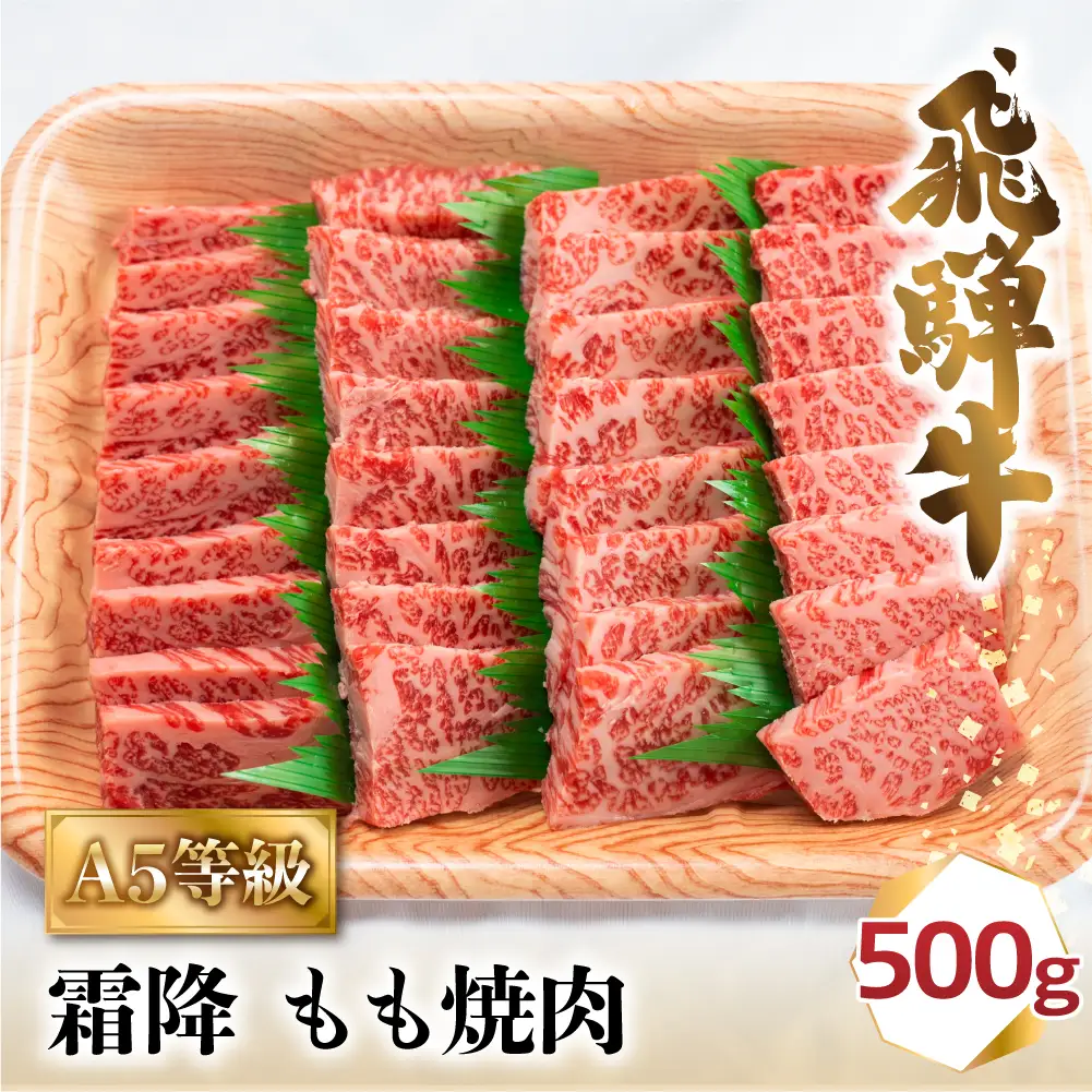 A5等級 飛騨牛 霜降もも 焼肉 500g | 化粧箱入 飛騨牛 BV012