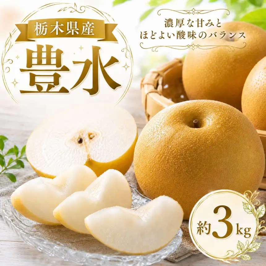 【2026年先行予約】 豊水 3㎏ 真岡市産 梨 なし