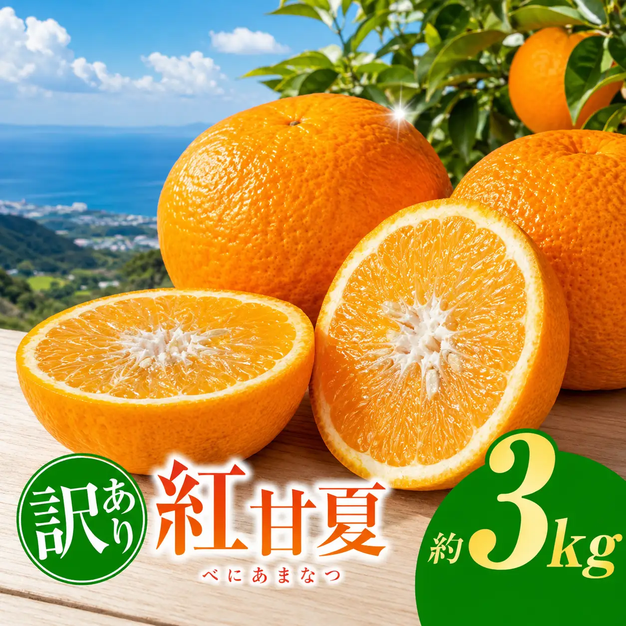 訳あり 紅甘夏 約 3kg | 甘夏
