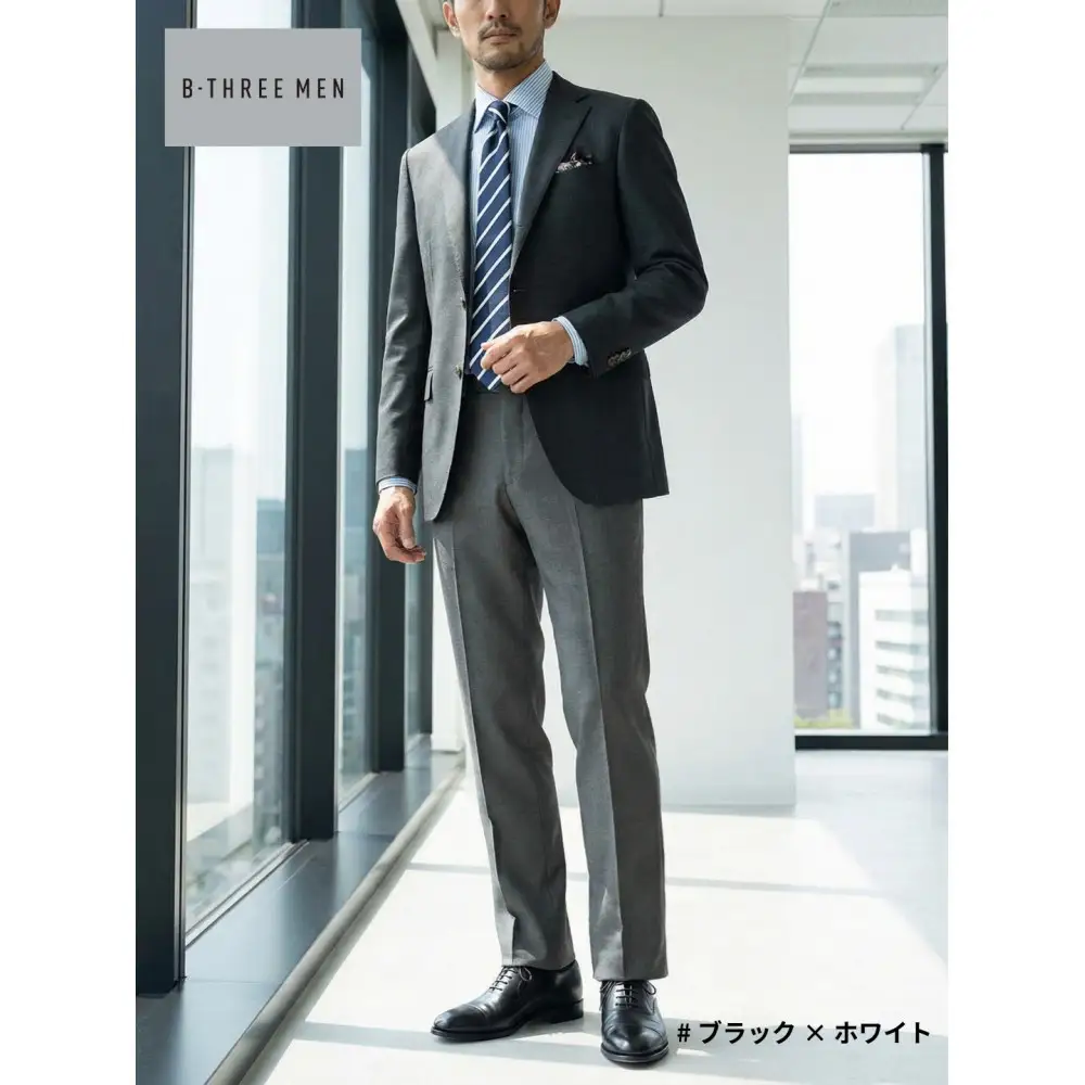 【B-THREE MEN/ビースリーメン】上品なのにラクチン メンズストレートパンツ(550087)