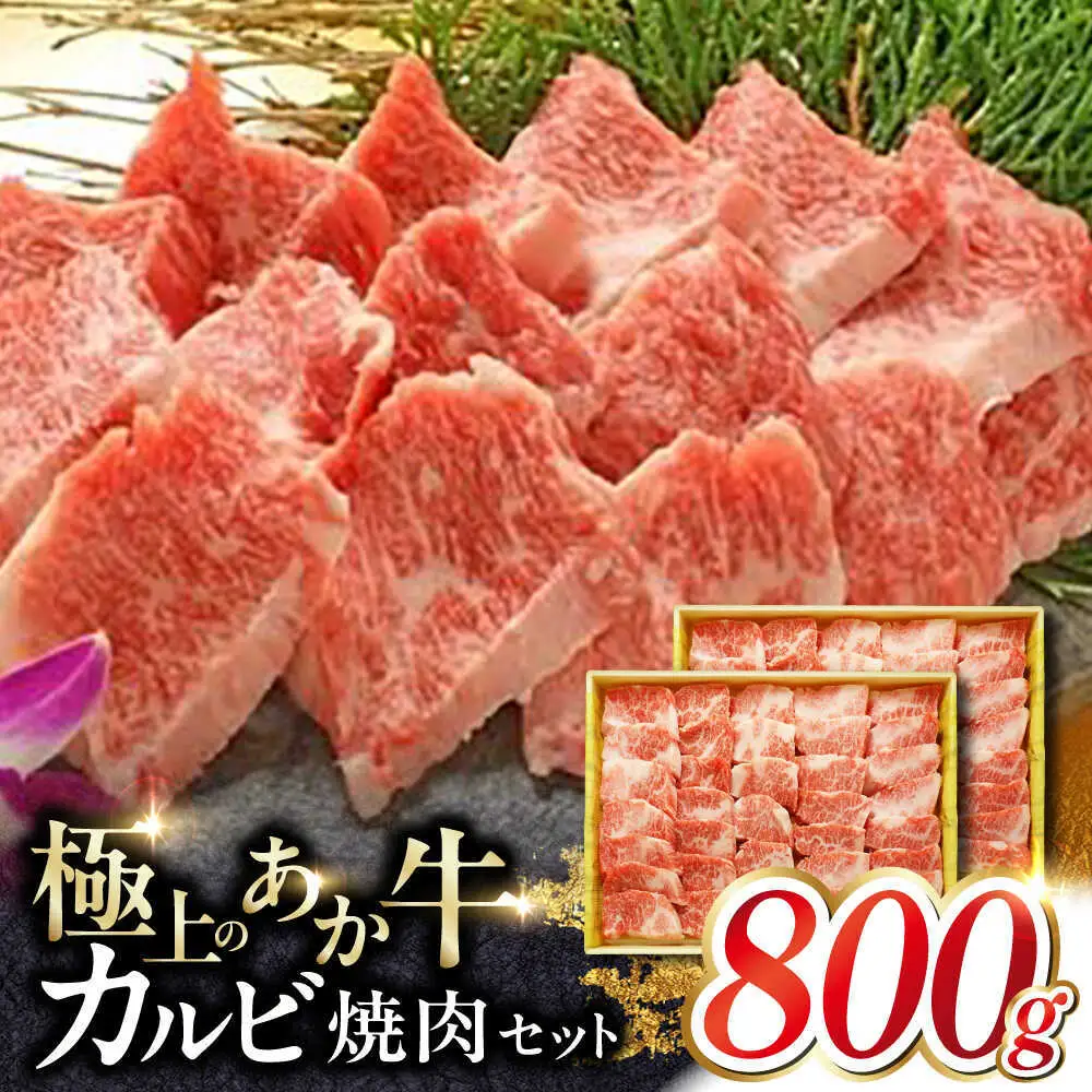 あか牛カルビ焼肉セット 約800g あか牛カルビ焼肉[AYCQ051]