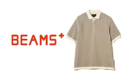 ポロシャツ 日本製 ニットポロ BEAMS PLUS "WASHI" Lサイズ | ビームス 和紙 ニット