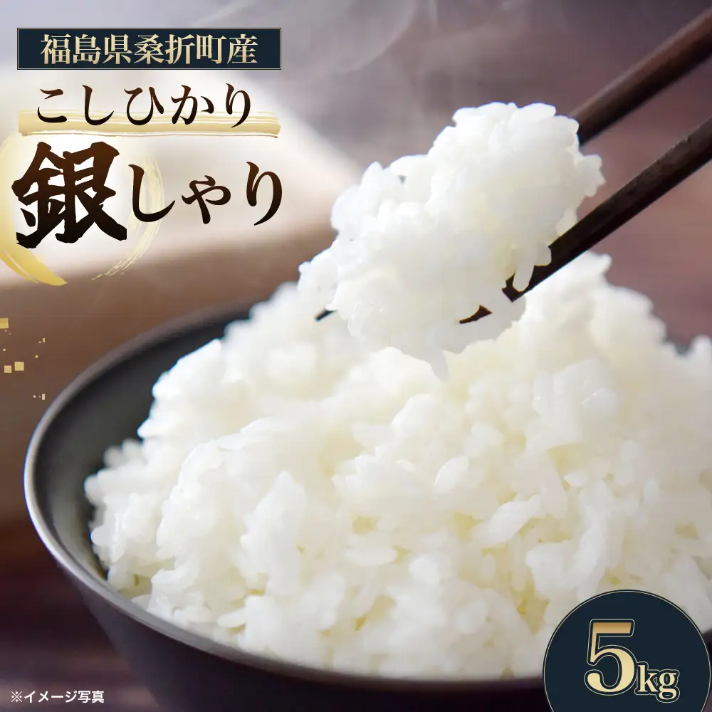 福島県桑折町産こしひかり「銀しゃり」　5kg　【07301-0254】