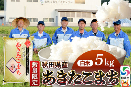 【白米】あきたこまち 5kg（5kg×1袋）精米  秋田県仙北市産 5キロ