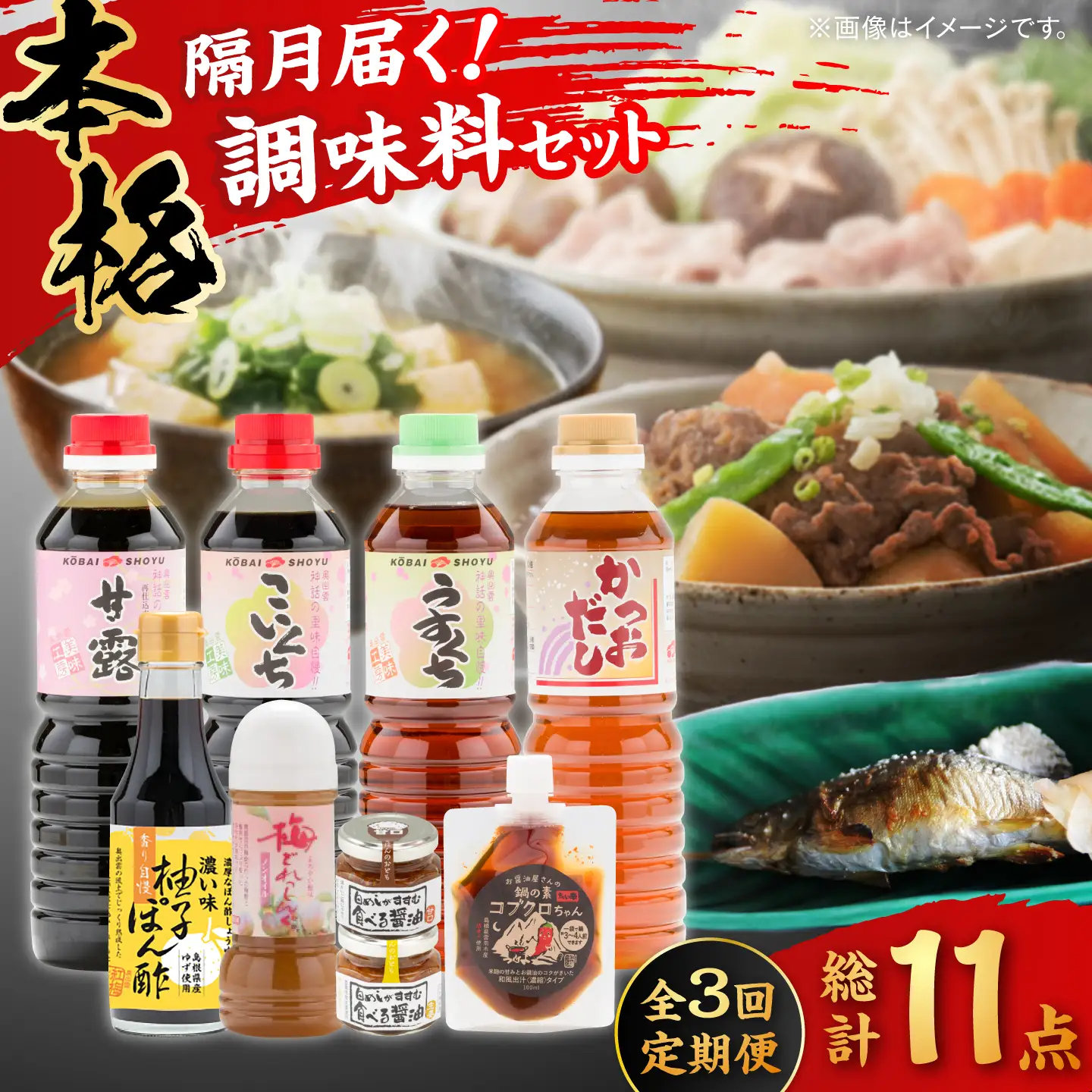 【ふるさと納税限定】【全3回定期便】調味料バラエティセット[AICV039]