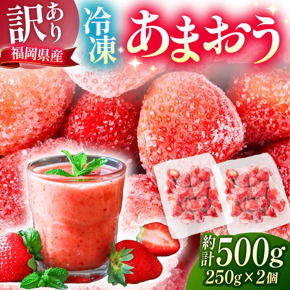 【訳あり】福岡県産 冷凍あまおう500g(250g×2個) [VEG011]いちご 苺 イチゴ 取り寄せ