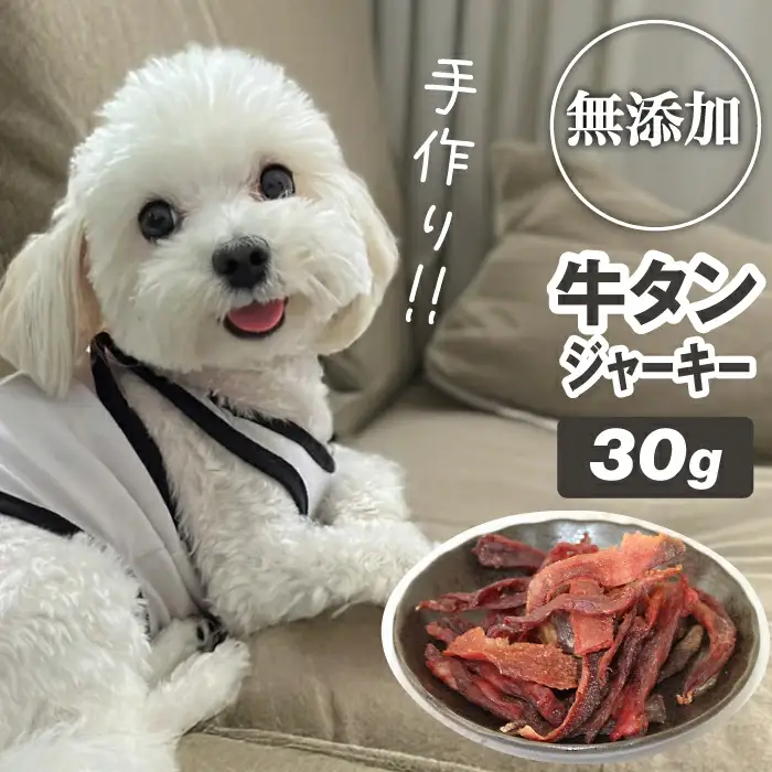 【訳あり】 無添加 愛犬用 牛タン ジャーキー 30g