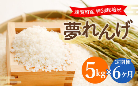 【6ヶ月定期便】 特別栽培米 夢れんげ 5kg×1袋 合計30kg 精米 米 コメ 定期便 【2025年10月下旬発送開始】